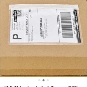 100 Durable clear shipping labels with 20 Pink Thank you cards